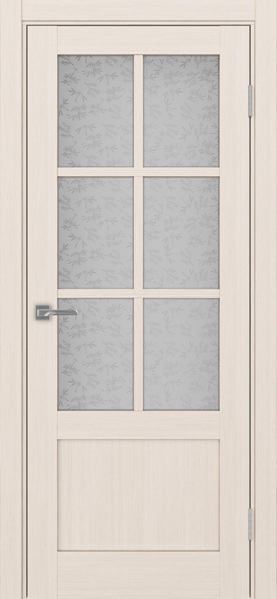 Дверь межкомнатная Оптима Порте Турин 541ПФ.2221, цвет перламутровый ясень, экошпон, стекло Дали