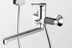 СМЕСИТЕЛЬ ДЛЯ ВАННЫ ИЗЛИВ 300 ММ С АКСЕССУАРАМИ BRAVAT ECO  F6111147C-LB