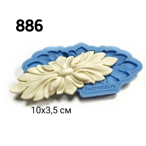 Молд Накладка 10,5х3,5см, Арт.PO-0886, силикон