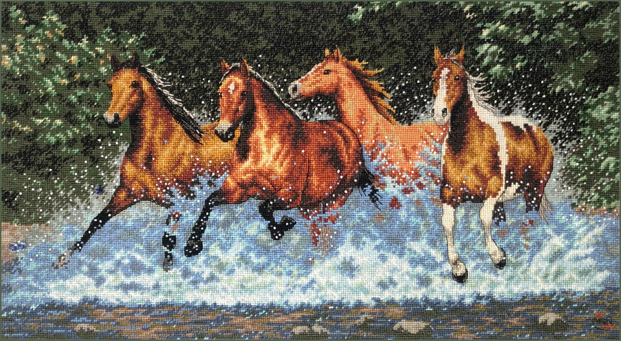Dimensions набор для вышивания Galloping Horses (бегущие лошади) 46 х 25 см (35214)