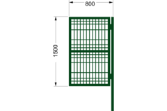 Калитка 0,8*1,5м со столбом (сетка)