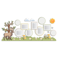 Комплект стендовых декораций Лось с карманами А4 серии Скандик