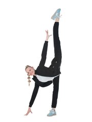 FD140-839 Брюки спортивные, чёрная, СОЛО