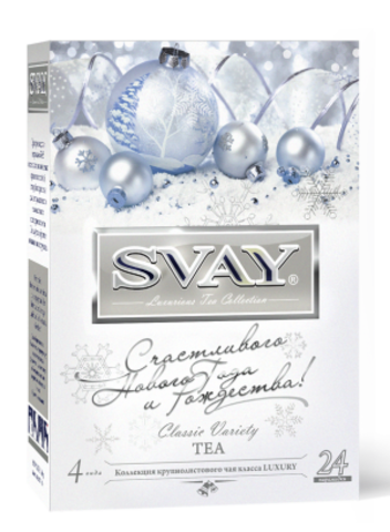 Чай Svay Classic Variety «Счастливого Нового Года и Рождества!» подарочный 24 пирамидки