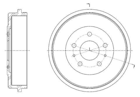 Барабан тормозной G-brake  GD-06740