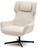 Zalina Вращающееся кресло с подлокотниками из белой ткани букле