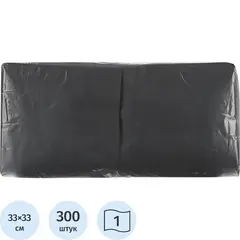 Салфетки бумажные Биг-пак 33х33см 1сл черный 300шт/уп С33-48