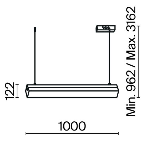 Подвесной светодиодный светильник Maytoni Petra MOD250PL-L36BS3K