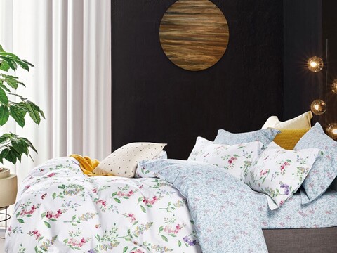 Постельное белье с одеялом 2 спальное евро Asabella 1617-OMP