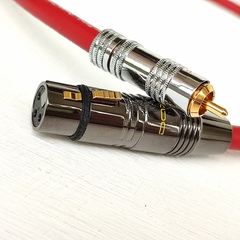 DAXX X89 Аудио кабель 1XLRмама-1RCA с посеребренными жилами 2х0,75мм2. High Grade. D=9mm