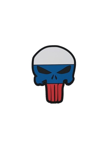 Патч ПВХ Панишер триколор РФ