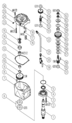 Запчасть №303 для Durabe H8235. Редуктор в сборе