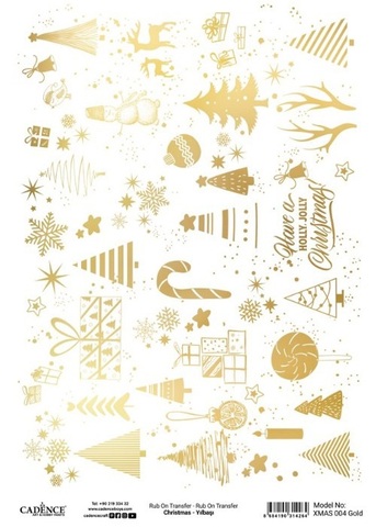 Натирка Cadence золото XMAS-004 30*42см