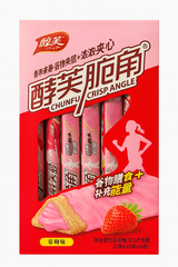 Хрустящие фитнес трубочки с Клубничной начинкой (20 шт) 440 гр.