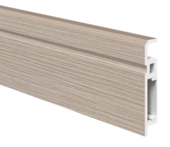 Напольный плинтус ПВХ Foresta Aviv Дуб светлый рифленый FA 012 2000х70х13 мм