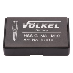 Набор метчиков для шуруповерта M3 -M10 HSS-G 6пр Volkel 67010