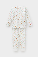 пижама  для девочки  К 1561/конфетти из сердечек на сахаре