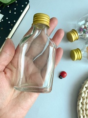 Баночки стеклянные с винтовой крышкой, 50 мл, 5,5*2,5*10,5 см, набор 3 шт.