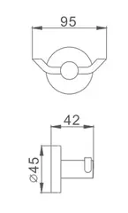 Крючок двойной HAIBA HB8705-2 черная