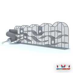 Плоский детский лабиринт «Сказочный Замок», 10×3,5×4 м