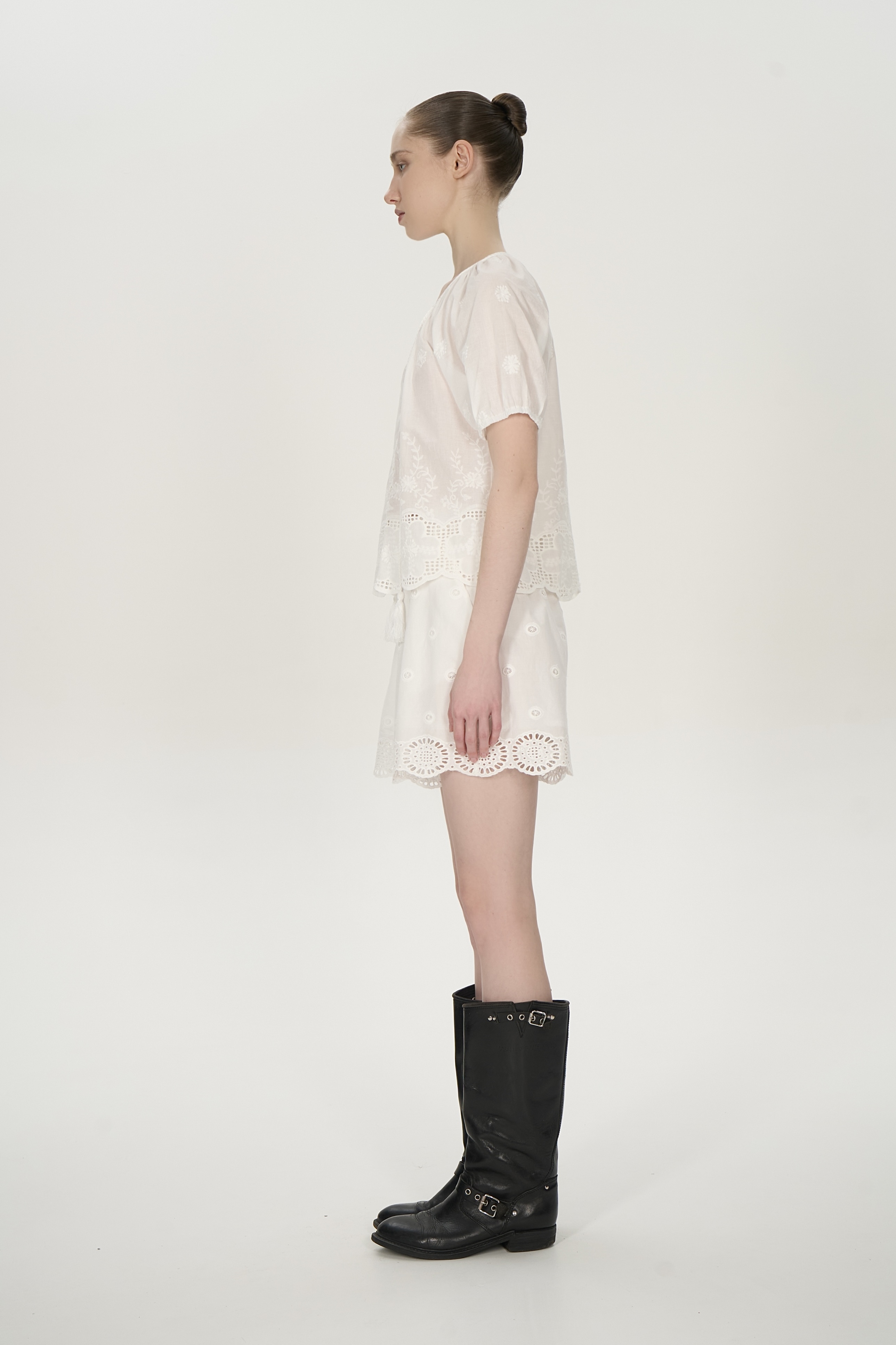 Блуза из хлопка с рукавом реглан