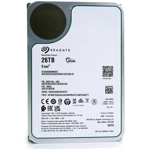 Диск HDD Seagate 26TB Exos 7200 rpm SATA III 3.5