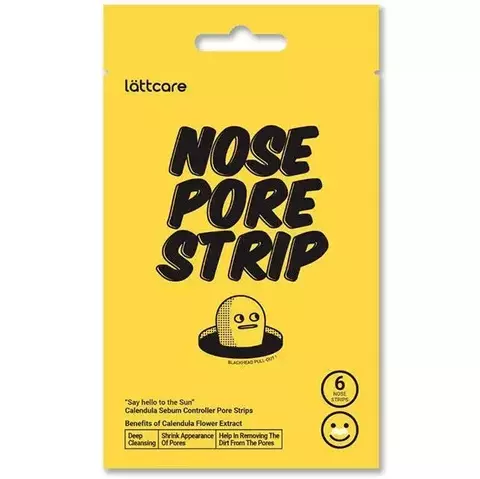 Lattcare Nose Pore Strip Calendula Полоски для носа очищающие с календулой
