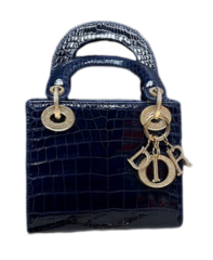 Женская сумка Dior Lady Dior, модель мини-формата синий