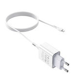 Комплект СЗУ (адаптер на USB + кабель USB на Lightning) Hoco C81A (Белый) Сетевое зарядное устройство