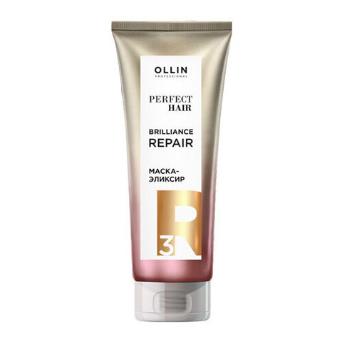 OLLIN Perfect Hair Brilliance Repair 3 - Маска-эликсир для волос Шаг 3