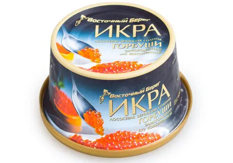 Икра красная горбуши без консервантов "Восточный Берег", 125г