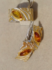 Парча( серьги из серебра)