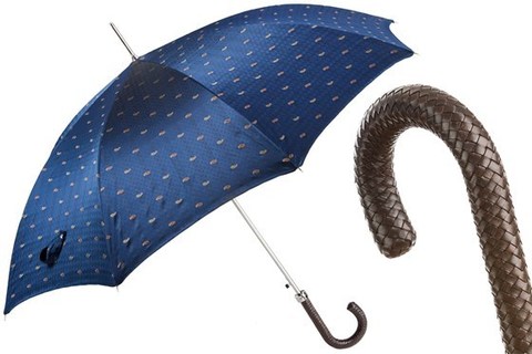 Зонт-трость Pasotti Classic Umbrella with Braided Leather Handle, Италия