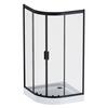 Am.Pm W90G-401-100BT Душевое ограждение Gem 1/4 Rond 100x100 стекло прозрачное, профиль черный матовый, бе