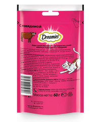 Dreamies лакомство для взрослых кошек с говядиной 60 г