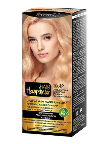 Белита М Hair Happiness Крем-краска для волос аммиачная 10.42 светлый персиковый блондин