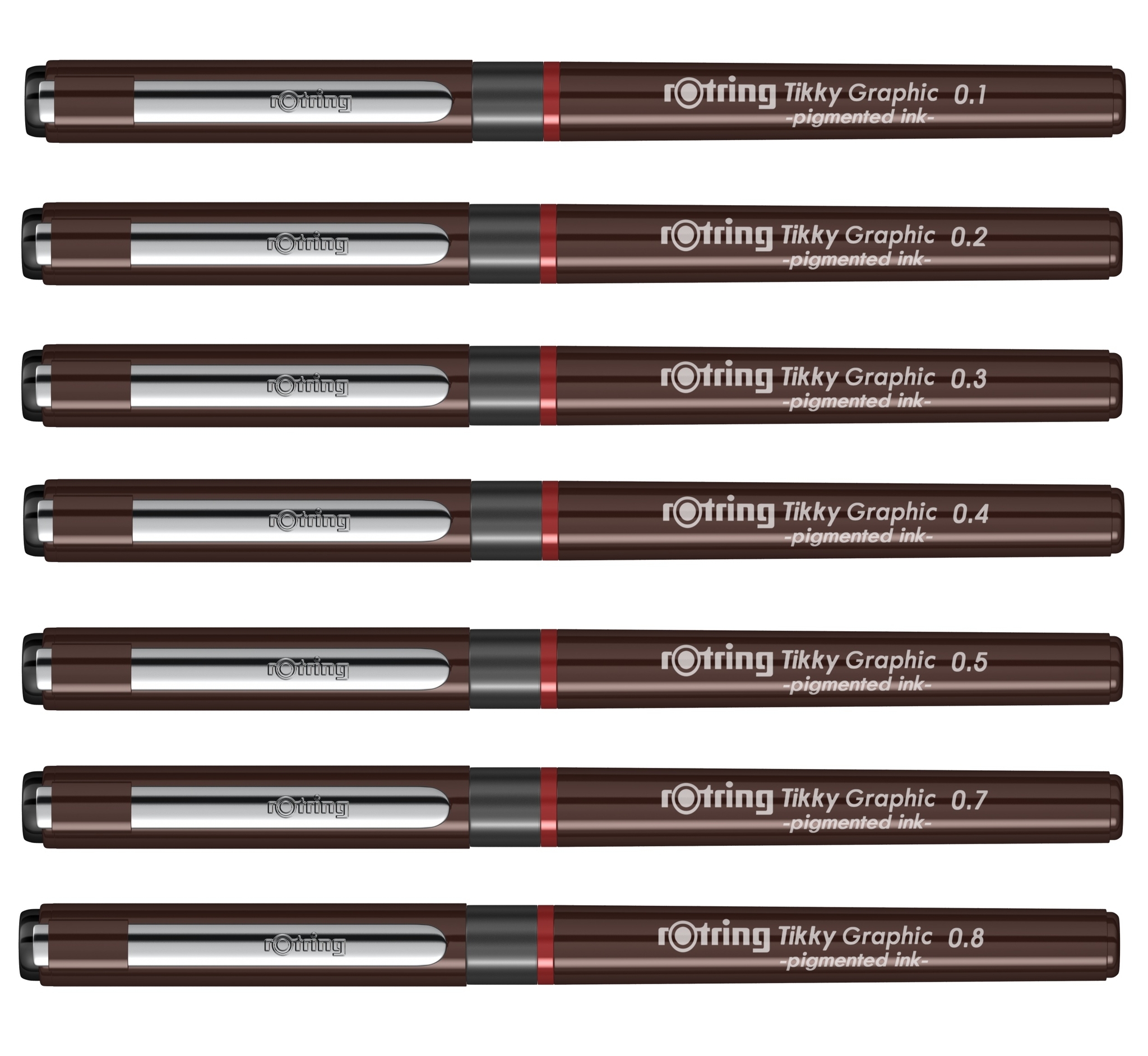 Набор ручек капиллярных Rotring Tikky Graphic 3 ручки: 0.2/0.4/0.8 mm  черные чернила (1904811) - купить по выгодной цене