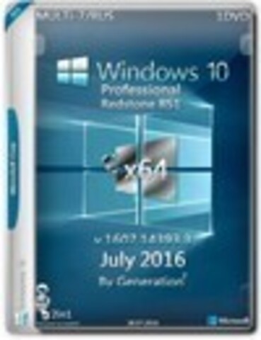 Windows 10 Pro x64 v.14393 ESD July 2016 by Generation2 [2016, RUS(MULTI)]