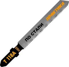 Купить в Санкт-Петербурге | Пилки для лобзика по стали ПРАКТИКА тип T118A 76 х 50 мм, чистый рез, HSS (2шт.) (034-472)