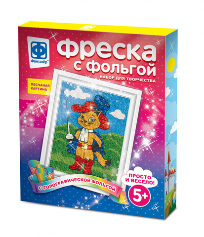 407302 Фреска с фольгой Мой герой