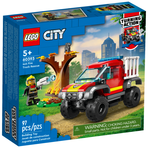 Конструктор Lego City 60393 Спасательная пожарная машина 4x4