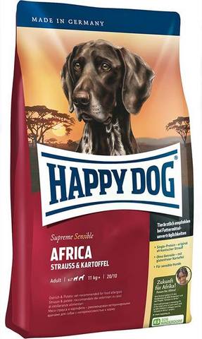 12.5 кг.  HAPPY DOG - Сухой корм для собак всех пород с мясом страуса - Supreme Sensible Nutrition Africa