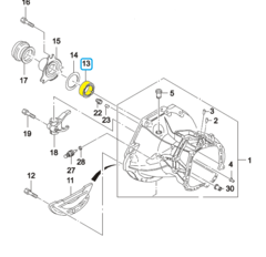 САЛЬНИК ПЕРВИЧНОГО ВАЛА КПП NEXIA, LANOS, CHANCE 1,5, AVEO 1.4 -2011, ESP