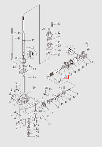 Шайба вала винта для лодочного мотора T9.8 Sea-PRO