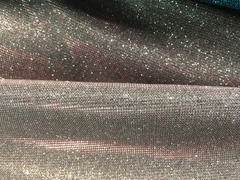 Бифлекс блестящий - серебро/нежно розовый