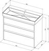 Aquanet 302480 Тумба Nova Lite 100 (SLIM SYNERGY) 3 ящ. цв. дуб рустикальный (302480)