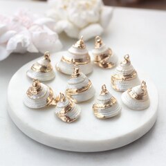 Подвеска Ракушка с позолотой 16-28 на 17-26 мм, РК039