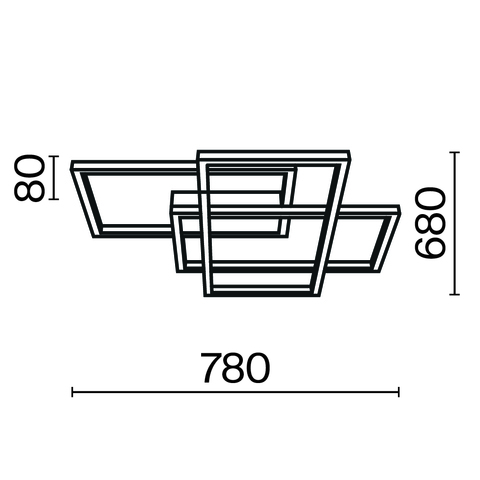 Потолочная светодиодная люстра Maytoni Rida MOD015CL-L80GK