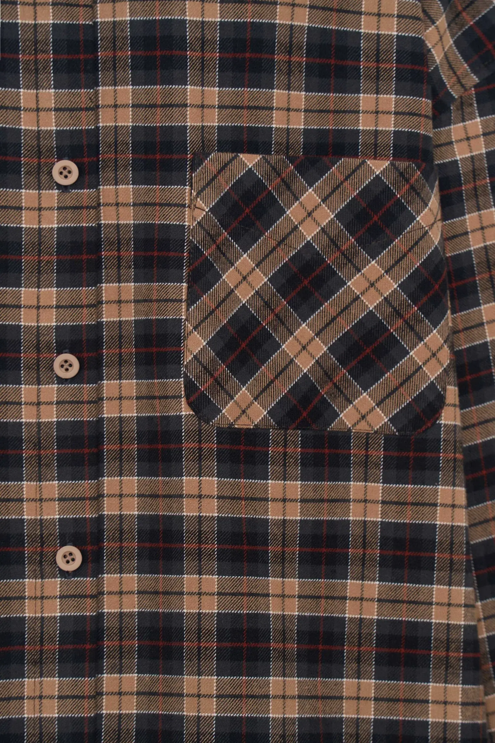Рубашка в клетку, Коричневая