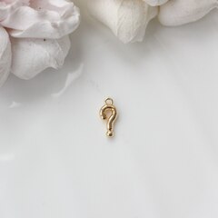 Подвеска Вопросительный знак 12*5 мм, позолота, П161